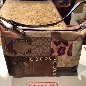 Coach Multi-Color Signature Top Handle Pouch (NWT)